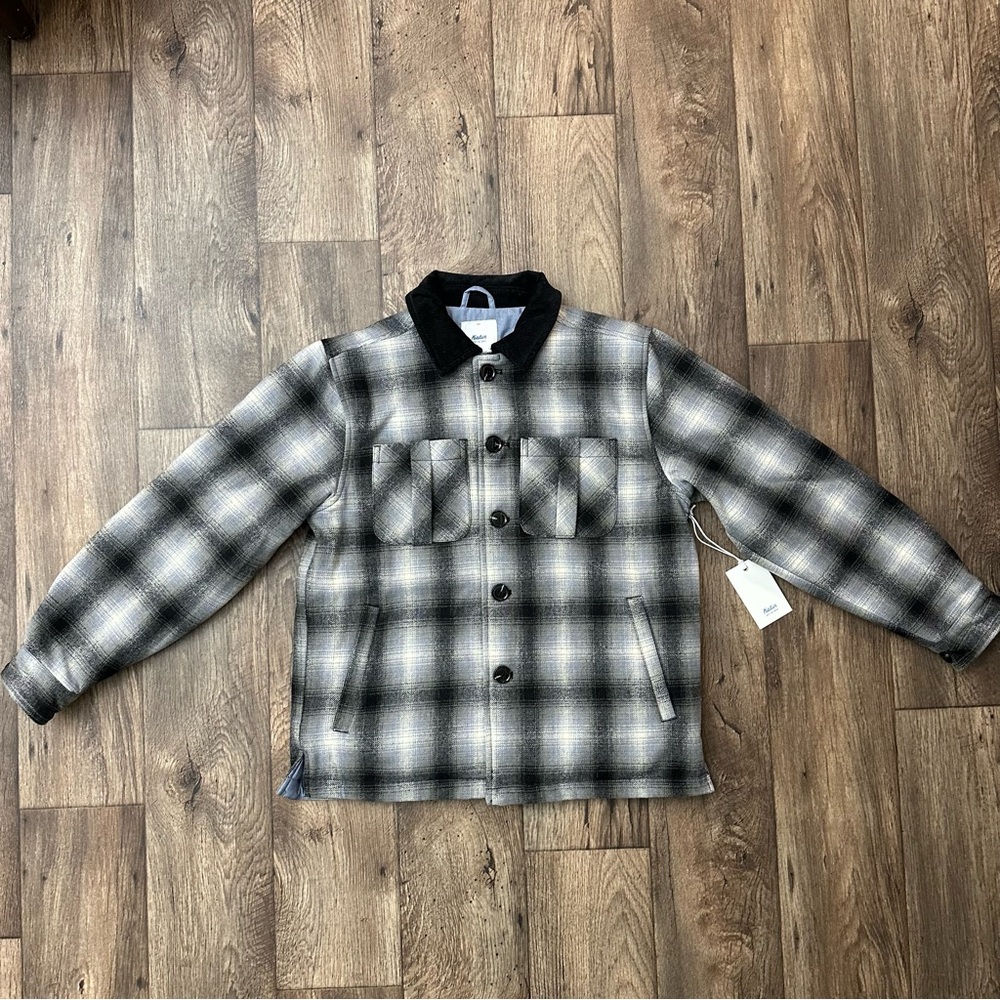 Katin Charlie Wool Blend Plaid Button Down Flannel Jacket Men’s Size S